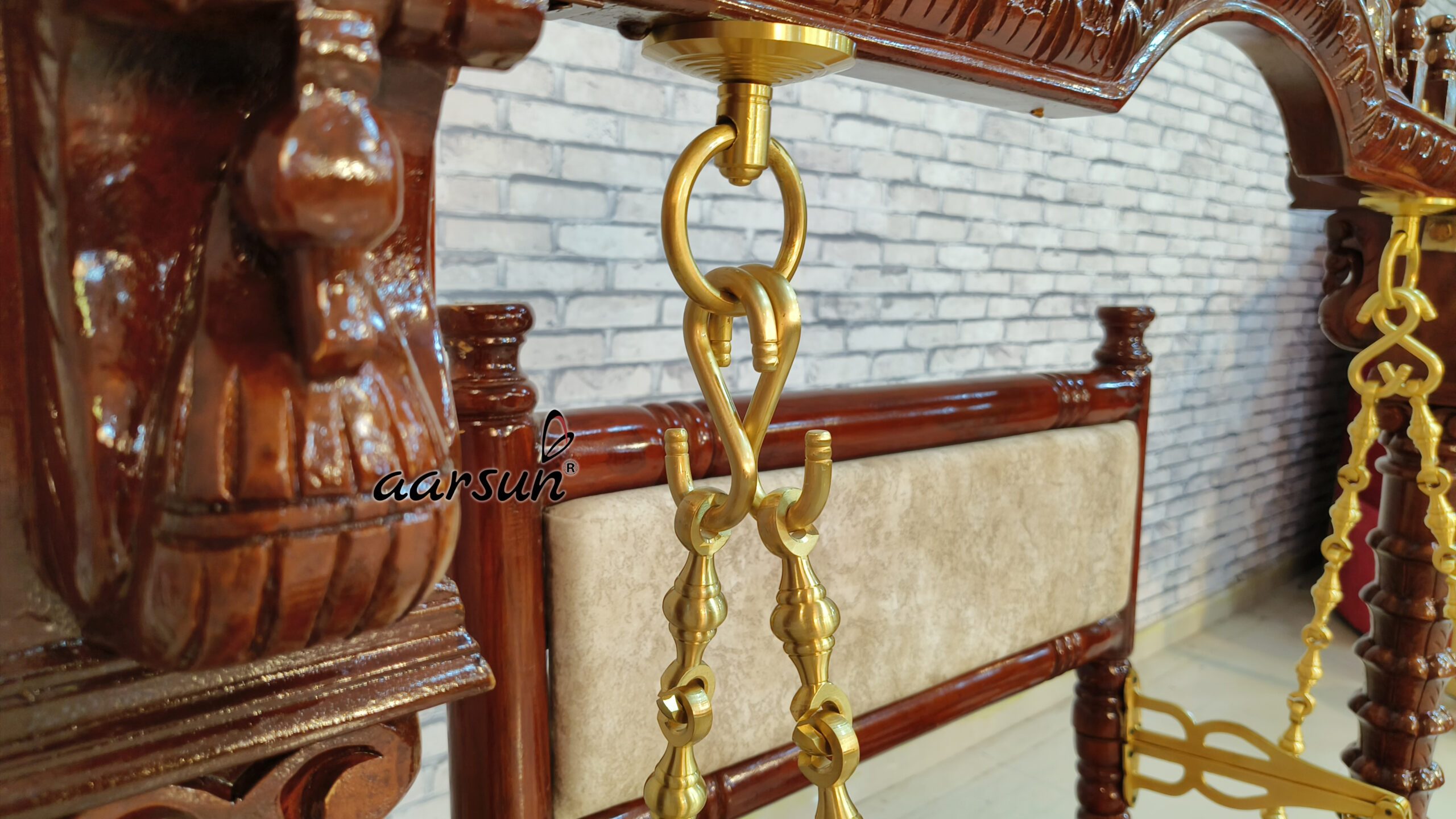2 Swing, Wooden Cradle for Janmashtami with video view 4