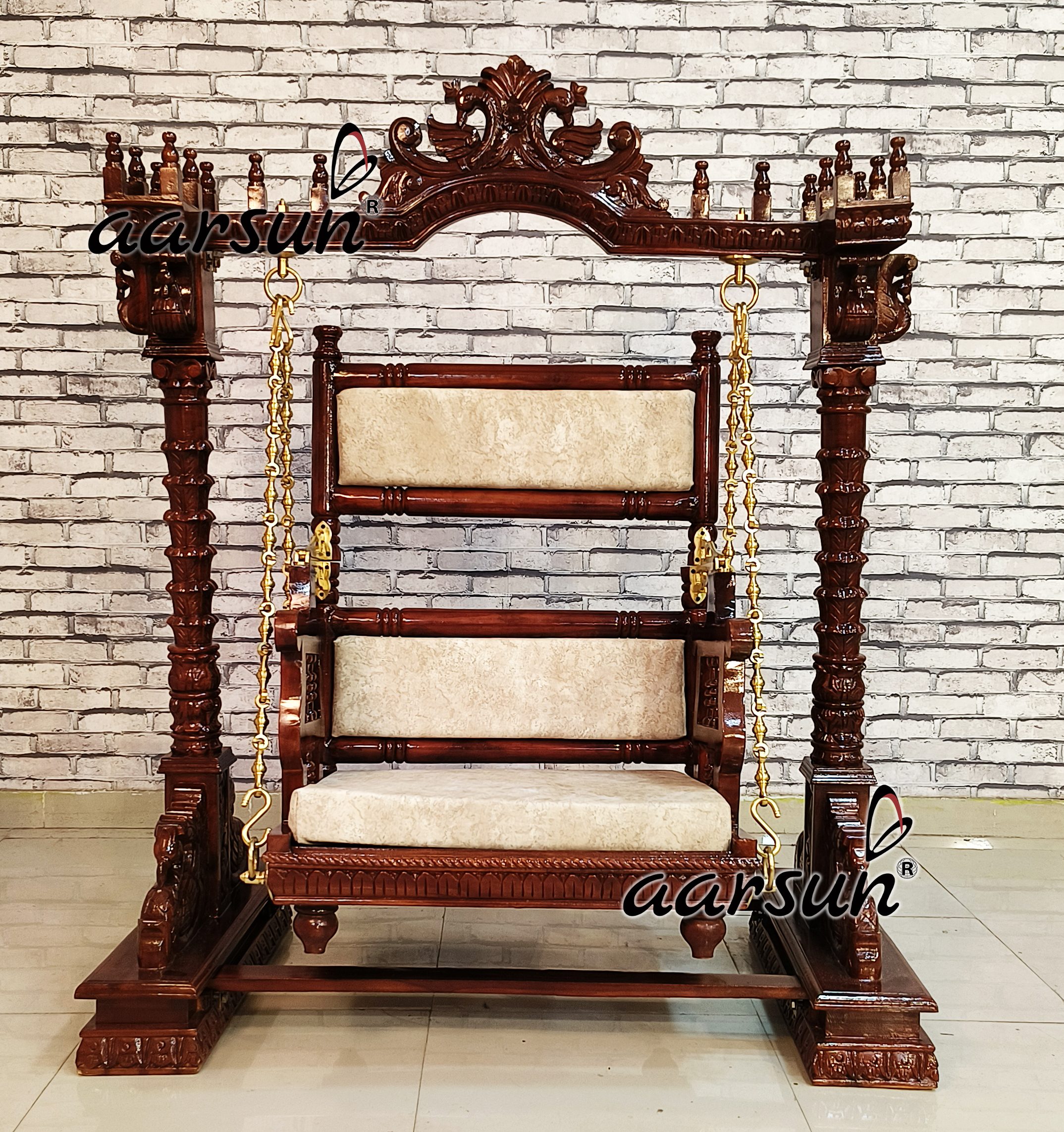 2 Swing, Wooden Cradle for Janmashtami with video view 6