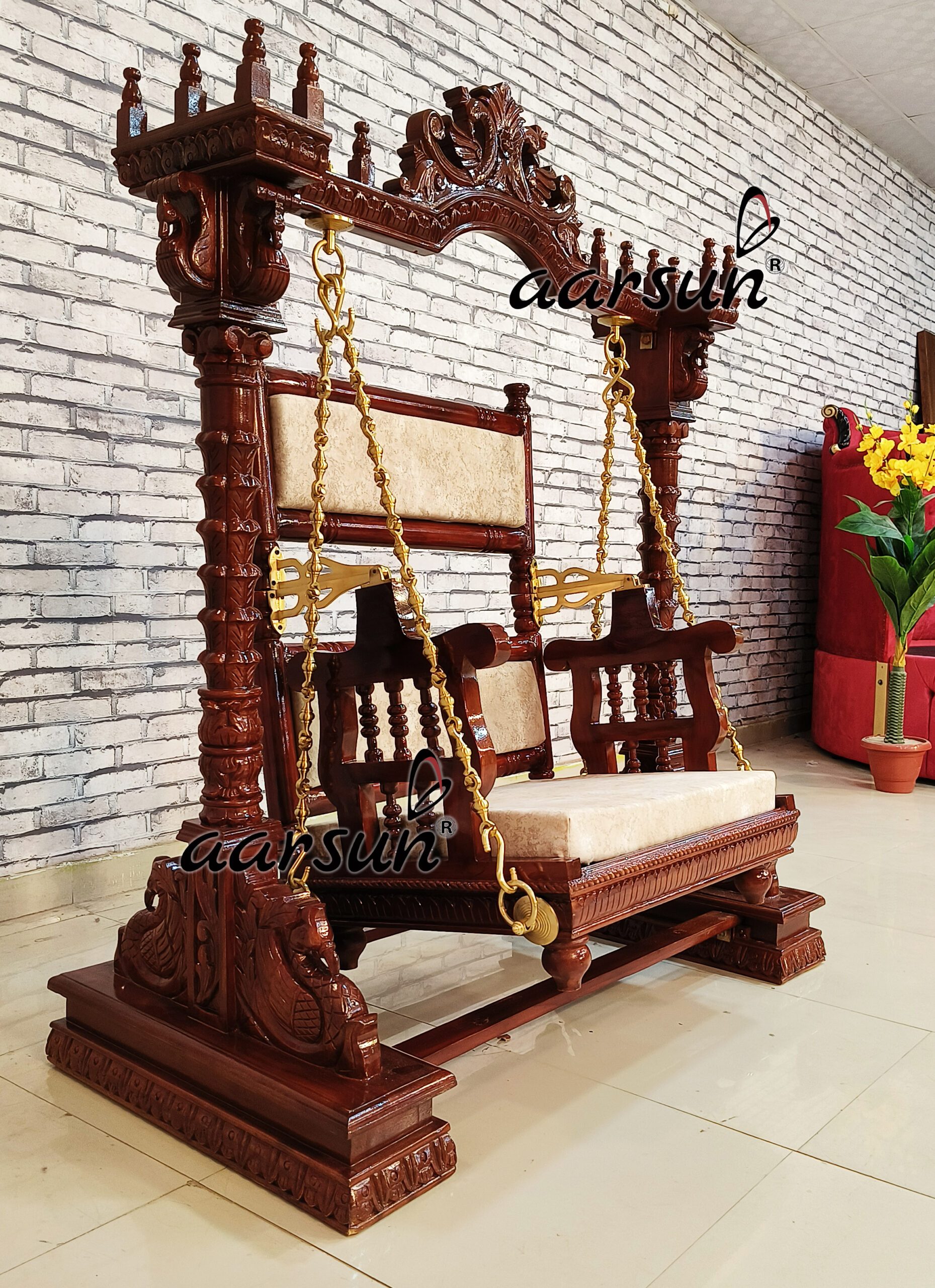 2 Swing, Wooden Cradle for Janmashtami with video view 9