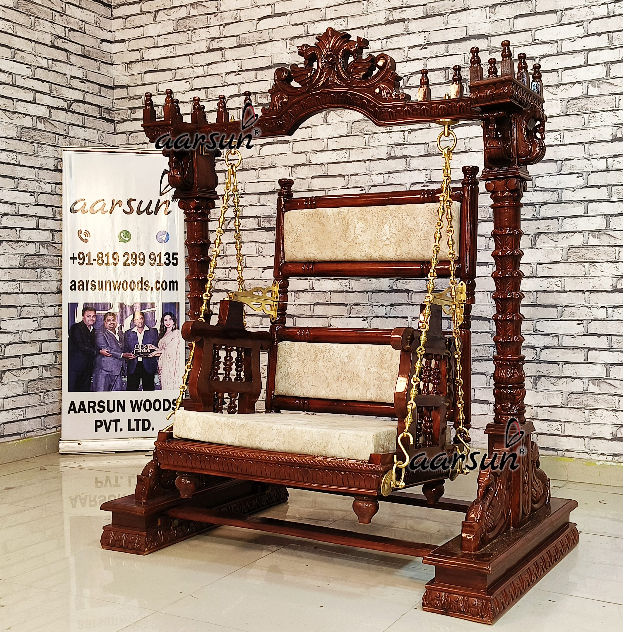2 Swing, Wooden Cradle for Janmashtami with video