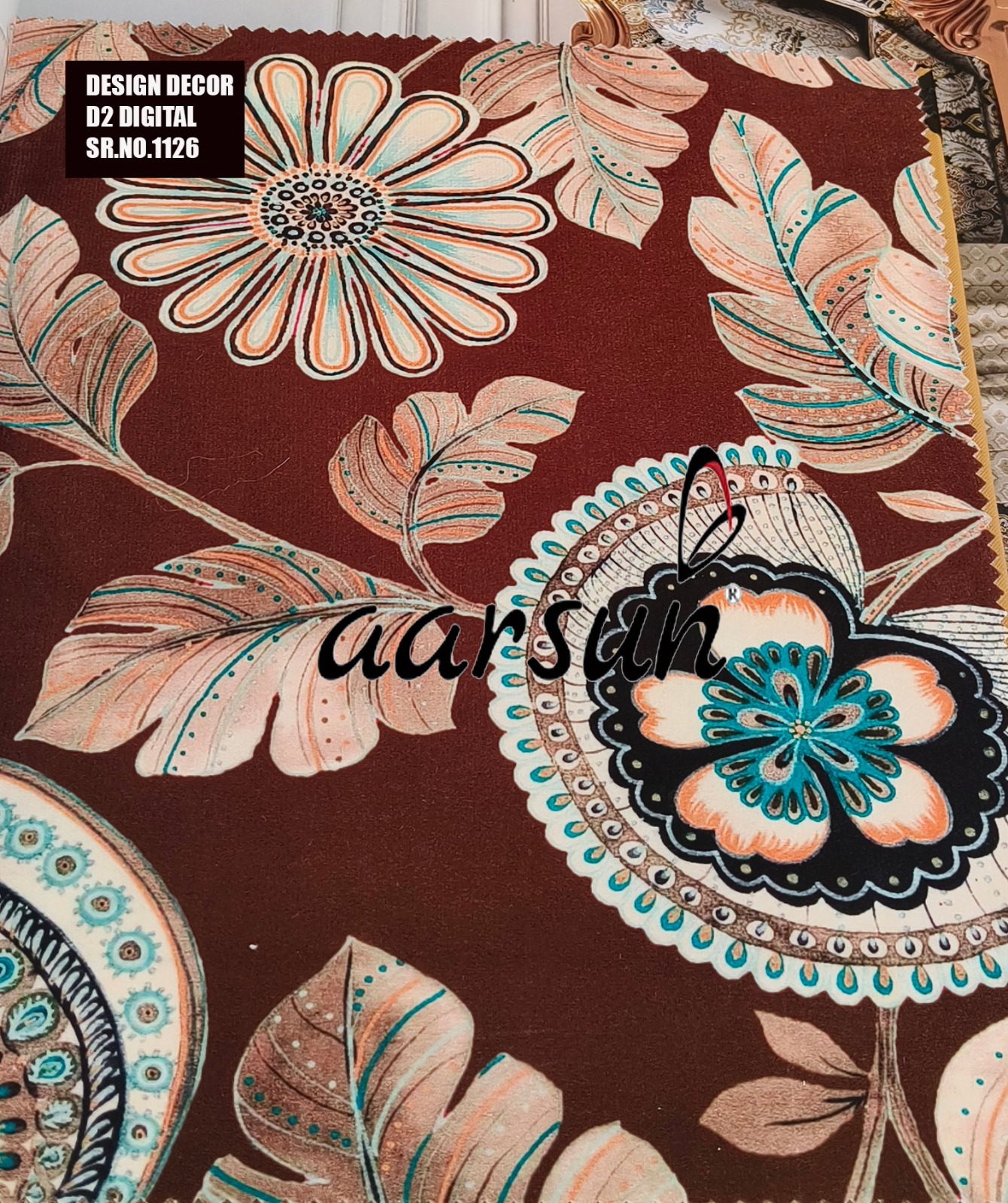 Aarsun Flowery Fabric for Furniture Upholstery view 3