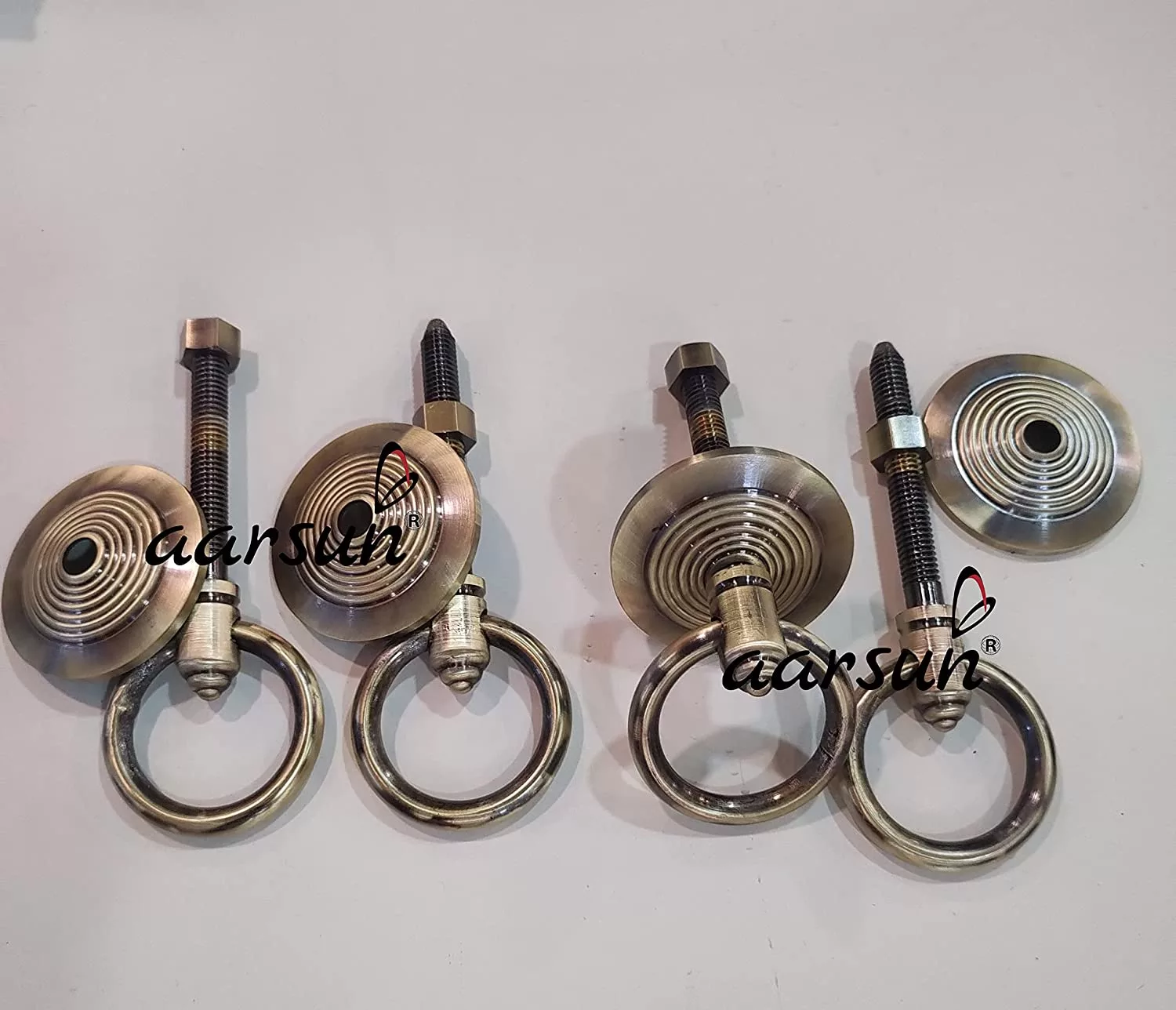 Antique Brass Jhula Chain Ring Hooks view 3
