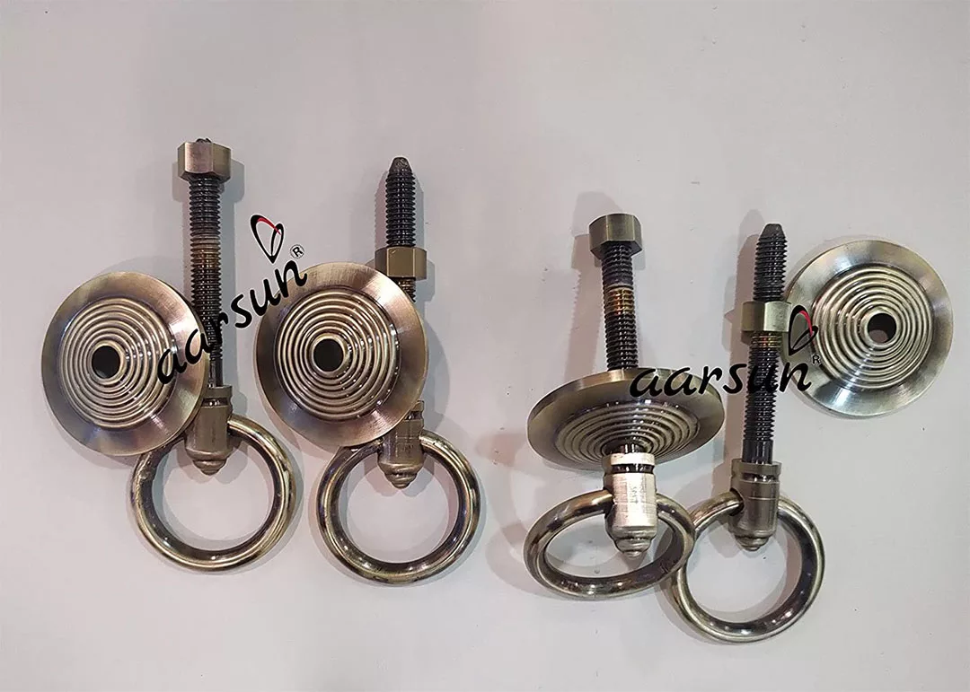 Antique Brass Jhula Chain Ring Hooks view 4