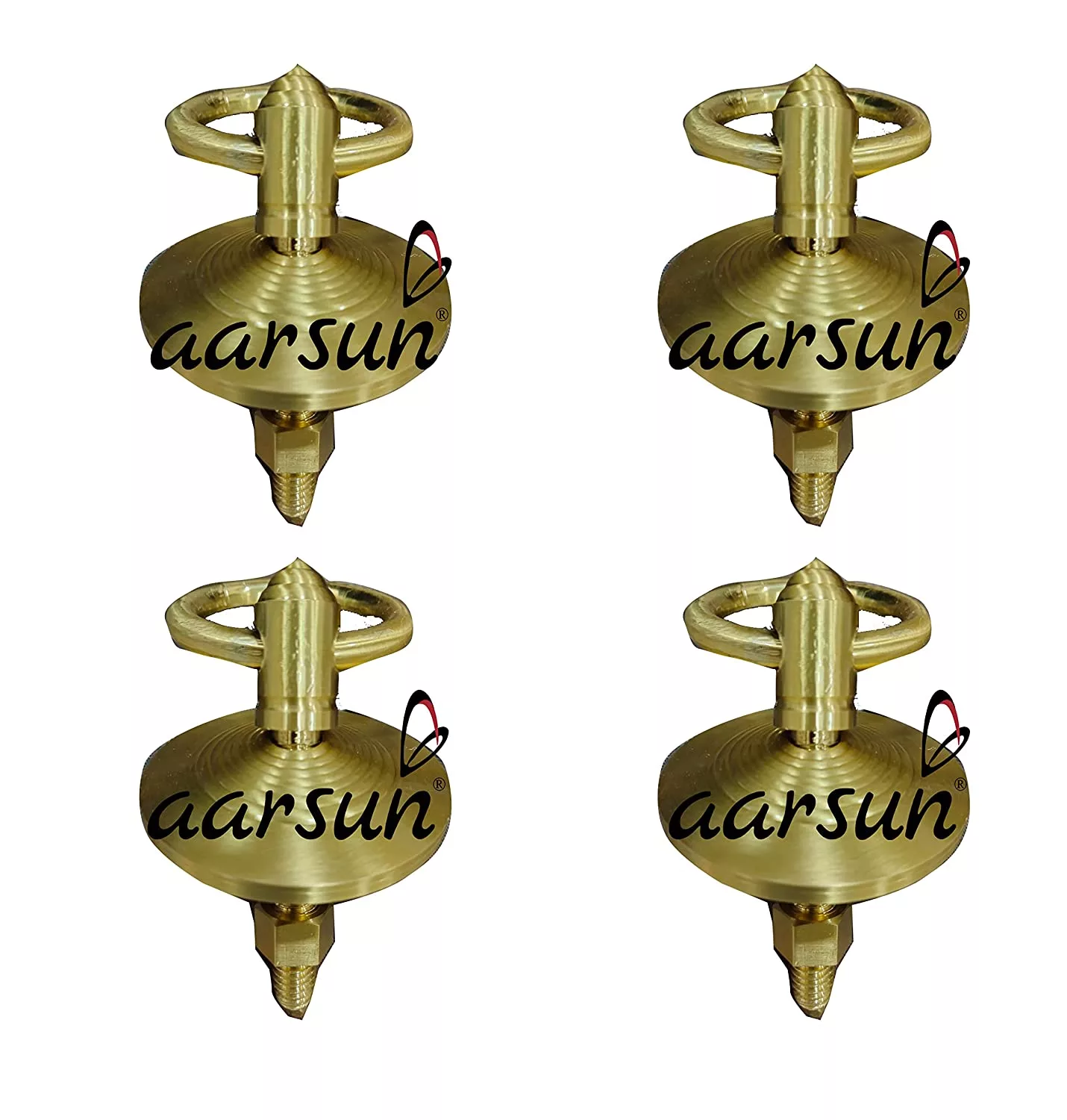 Brass Chain Swing Ring Hook (Set of 4) view 3