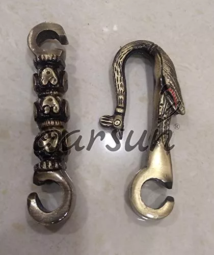 Elephant Horse Peacock Brass Swing Chain view 5