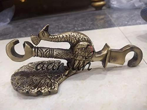 Elephant Horse Peacock Brass Swing Chain view 6