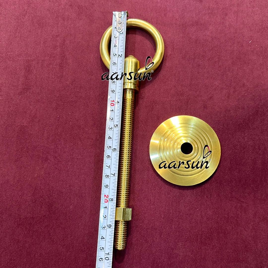 Golden Brass Swing Ring Hook (Set of 4)- 6 inch view 4