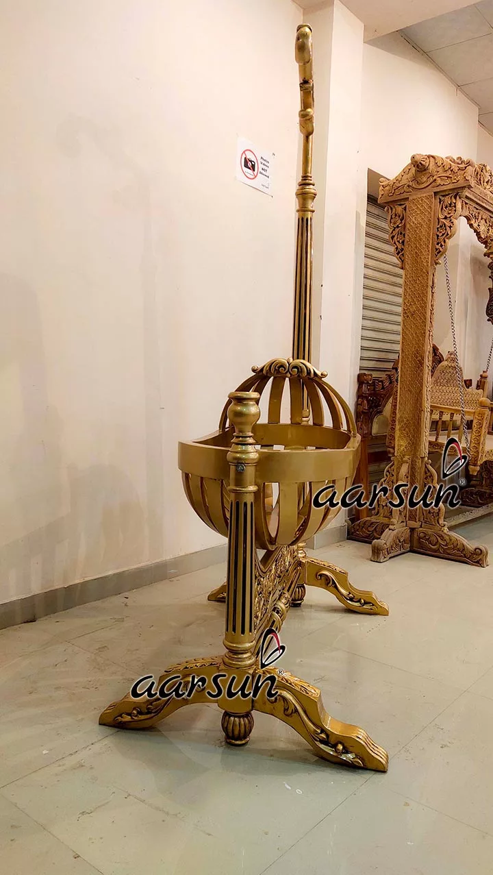 Handcrafted Gold Finish Cradle view 3