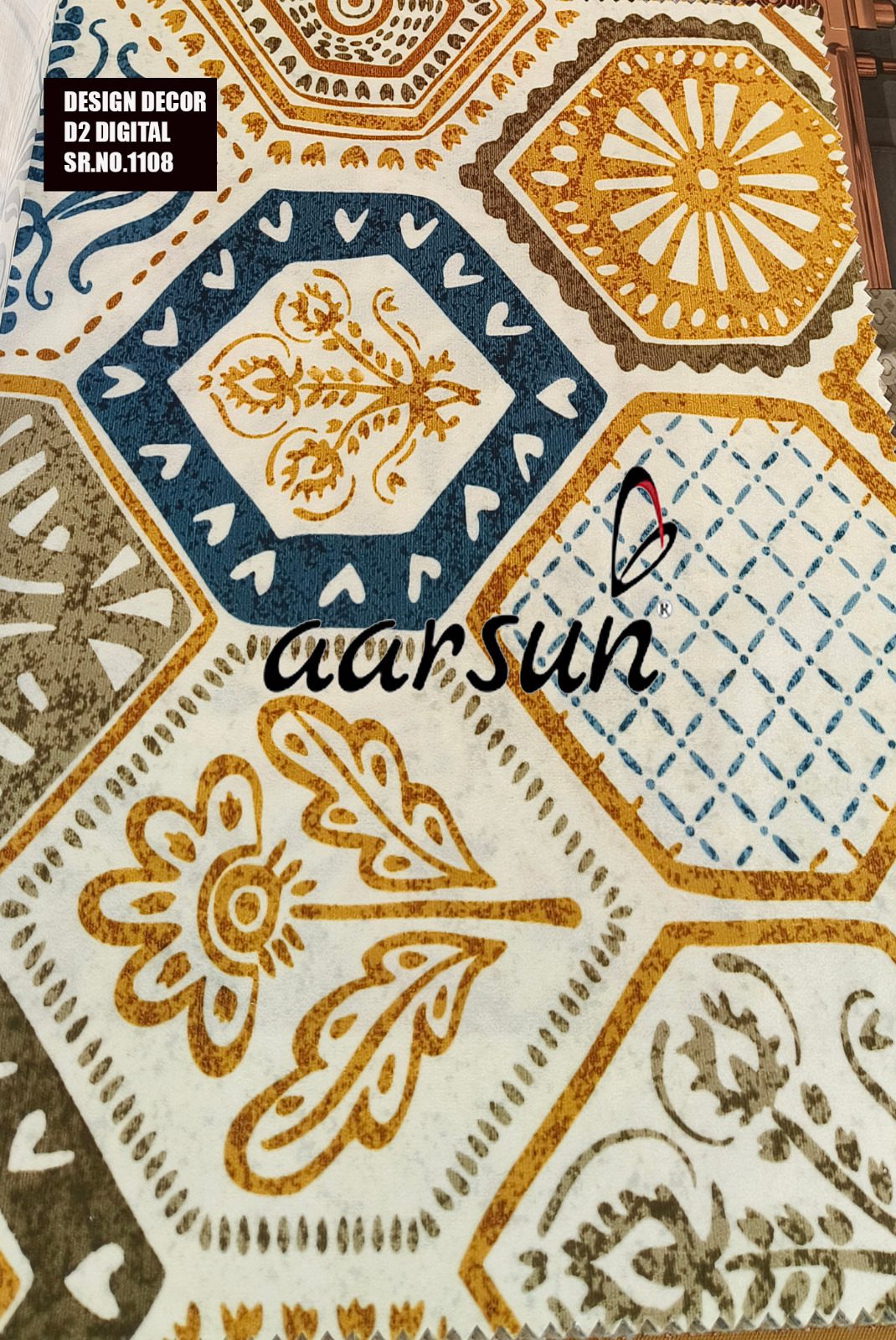 Hexagonal Printed Fabric for Your Furniture Upholstery