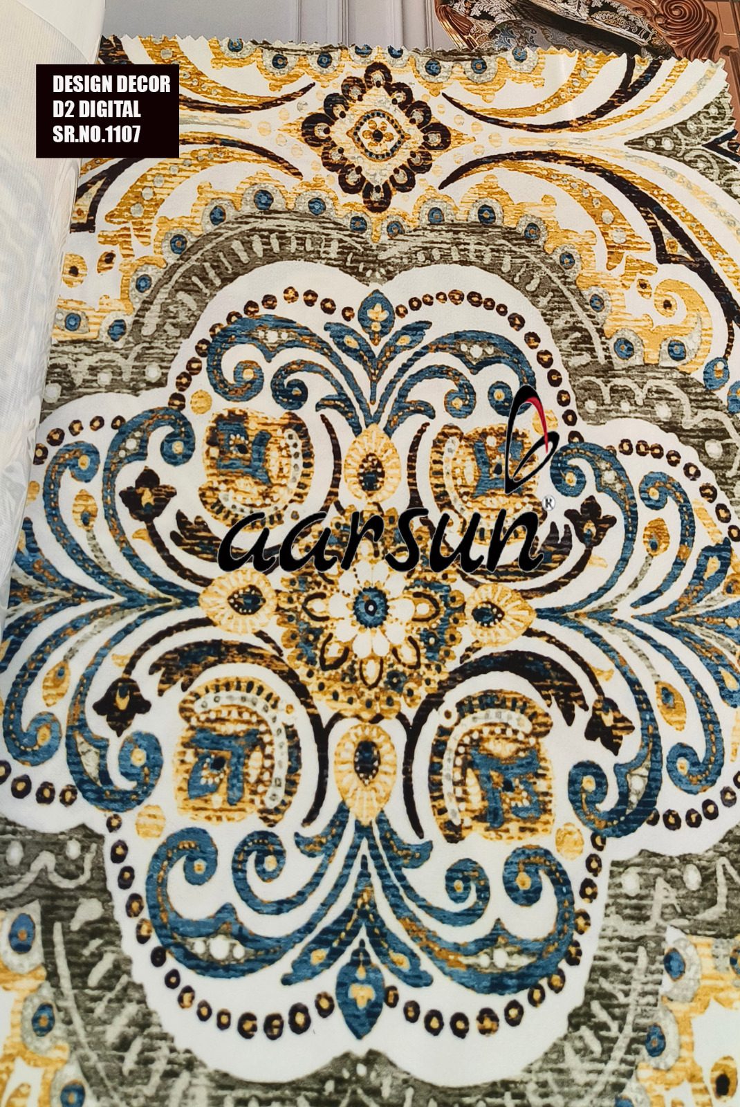 Incredible Floral Printed Fabric for Furniture Uphostery view 3