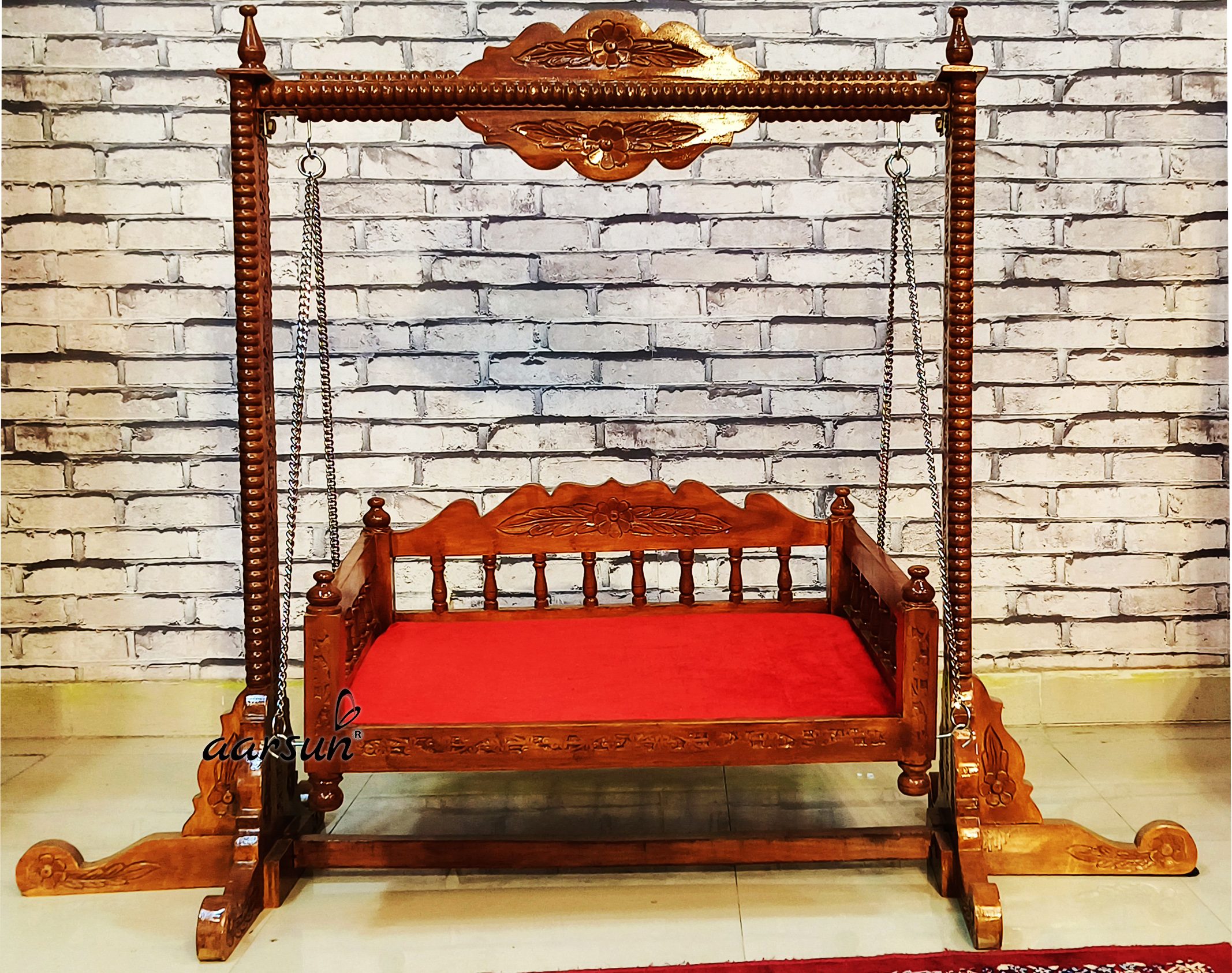 Laddu Gopal Ji Jhula, Wooden Palna with Video