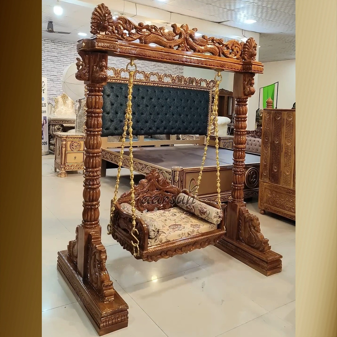 Laddu Gopal ji Jhula in Premium Wood – Direct from Factory