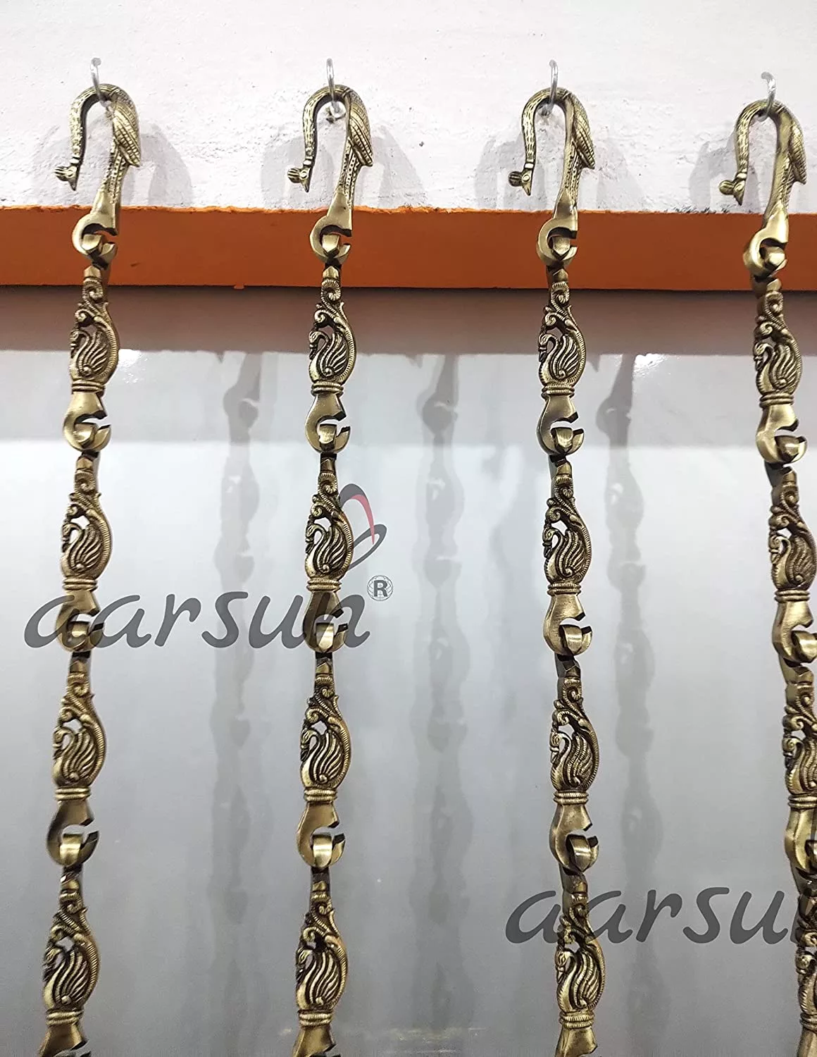 Most Decorative Peacock Design Brass Chain view 5