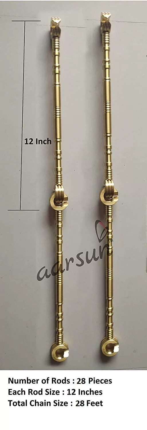 Pure Brass Jhula Rods Chain view 7