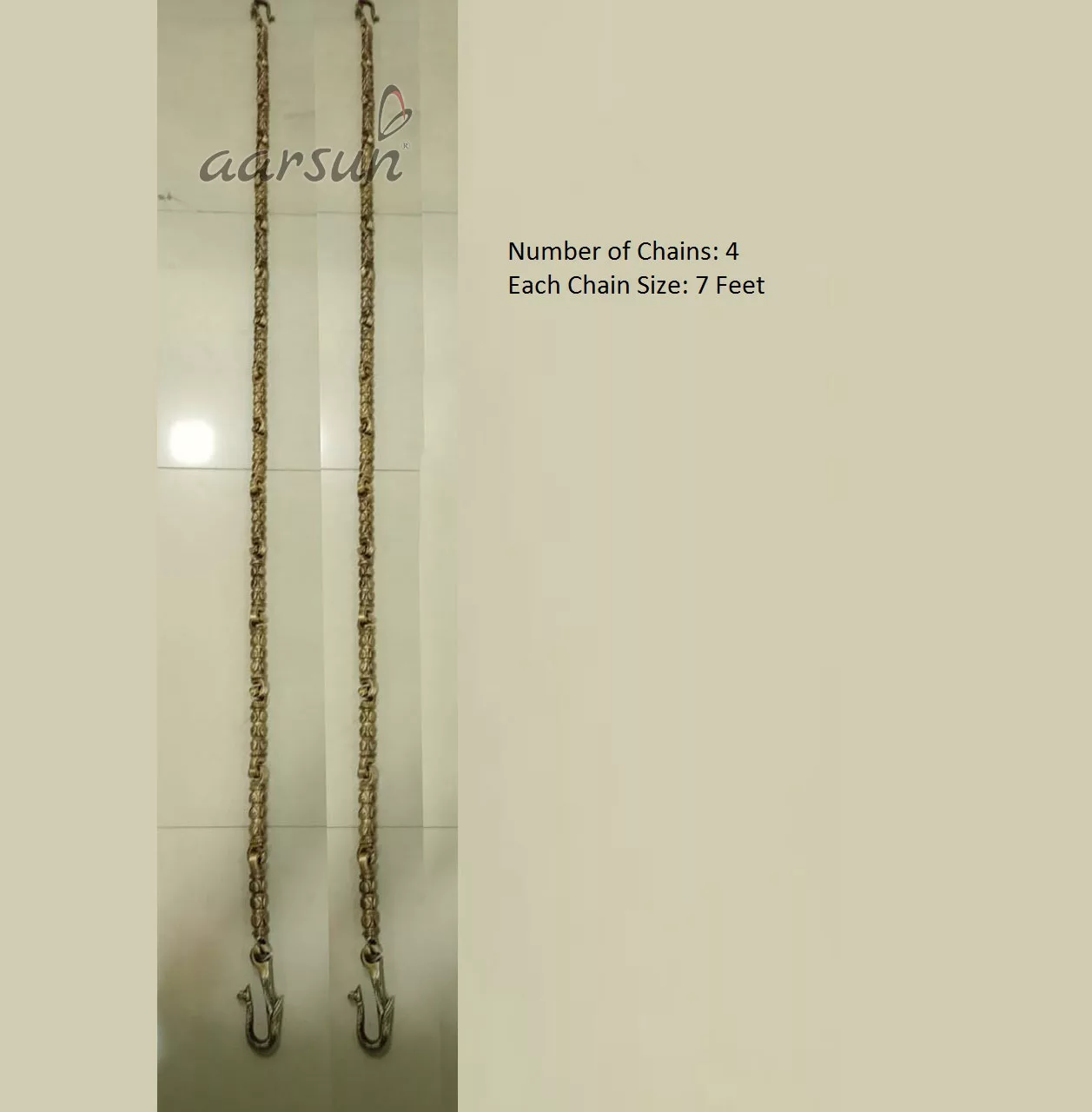 Solid Brass Jhula Chain Design view 4