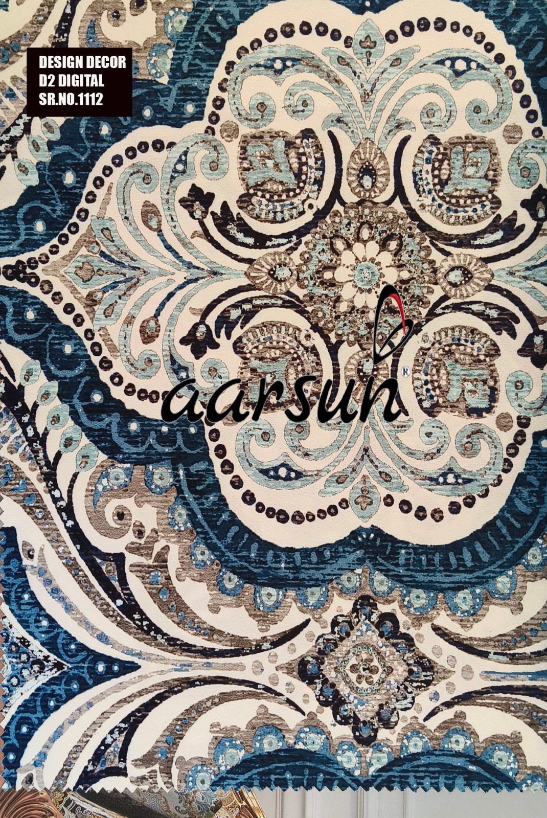 Stunning Floral Pattern Fabric for Home Furniture view 3
