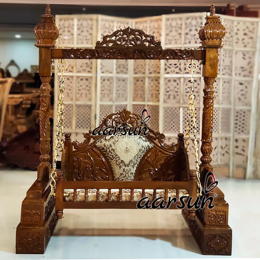 Teak Wood Krishna Jhula | Laddu Gopal Jhula