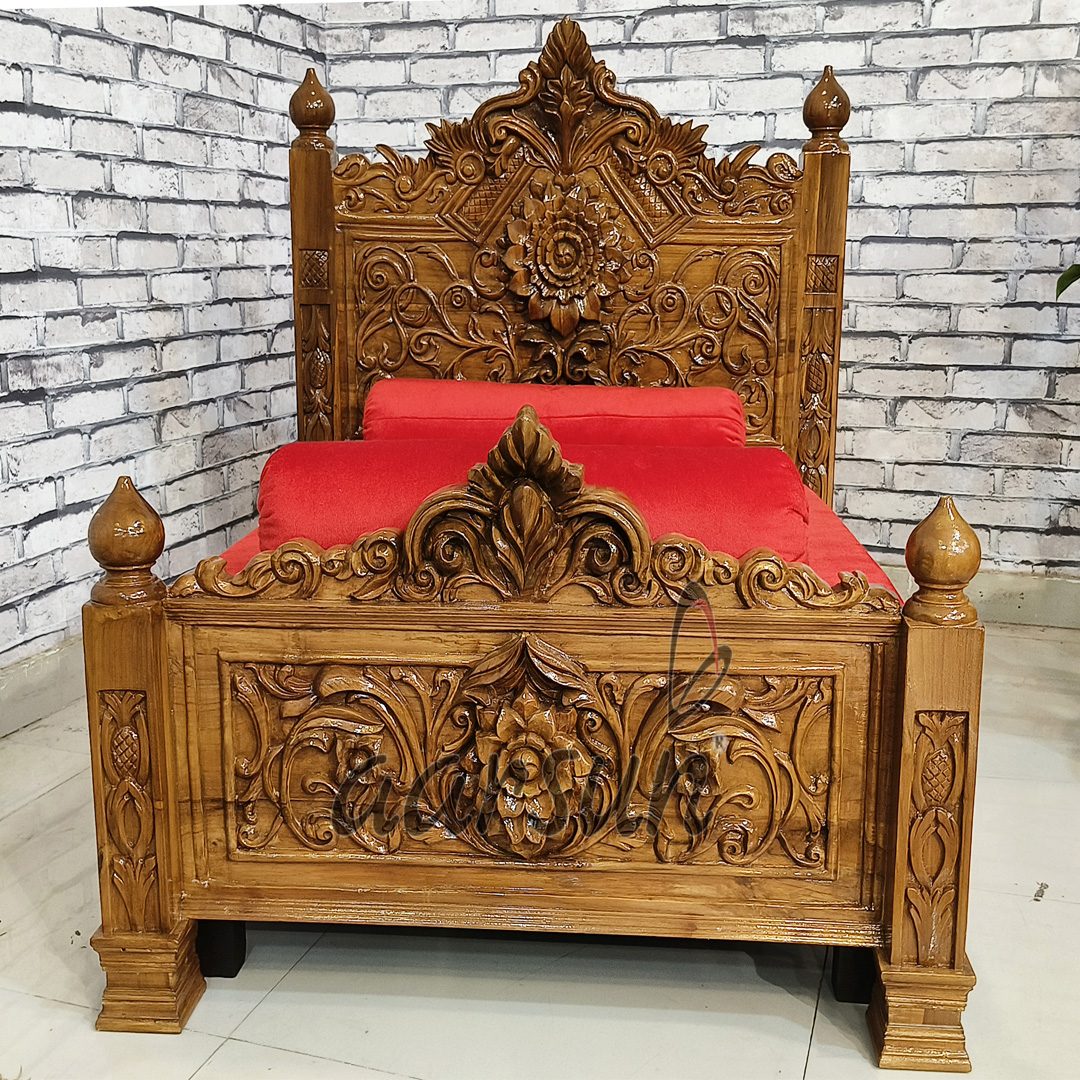 Wooden Krishna ji Bed view 6